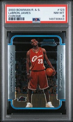 Graded 2003 Bowman Rookies & Stars LeBron James #123 Rookie RC