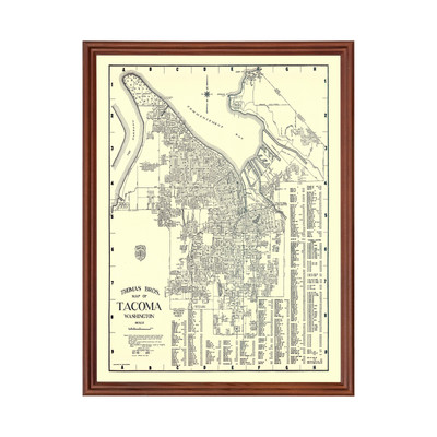 #ad Old Map of Tacoma WA 1920 Vintage Tacoma Washington Art $169.99