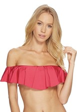 Phax Womens Ruffled Off Shoulder Bikini Top S...