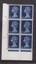 GB SG 735 MNH MINT STAMP Pre-Decimal Machin 1968 5d Royal Blue CYLINDER 15.