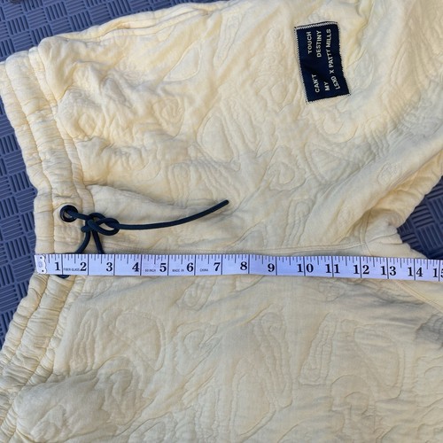 LSKD X Patty Mills Small Drawstring Quilted Joggers Sweatpants Stretch Yellow - Picture 8 of 11