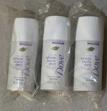 3 Dove Cooling Whole Body Spray Deodorant Coconut & Vanilla Aluminum-Free 1.1 Oz