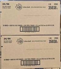 Puffs Ultra Soft Facial Tissues Lot 0f 2x Cases 48 Cube Box of 56 2-Ply PGC35038