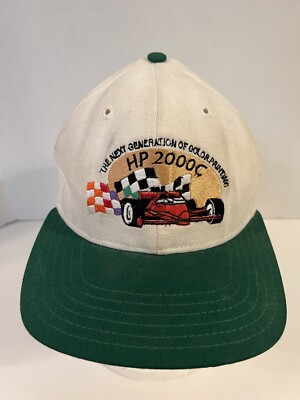 Hewlett Packard VTG Y2K Hat Strap Back White Green  HP 2000  Pro-Line USA