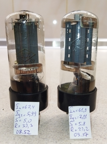 6P3S Foton x2 Flat getter (6L6 6L6GT 6П3С) Output beam tetrode tubes Tested
