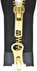 YKK Zipper From 20-200 Cm 5 Mm Metal Gold Colored Black 2 Way Divisible!