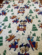Manta edredón edredón trineo de poliéster Mickey Mouse vintage de Disney EE. UU. j318
