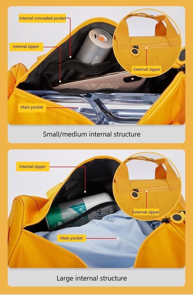 Gym Bag for Women Waterproof Travel Bag with Wet Clothes Compartments