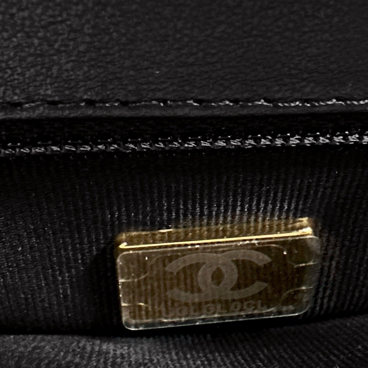 NEW CHANEL 24P BLACK LEATHER NANO KELLY MINI TOP HANDLE