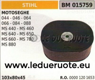 Filtre à Air Pour STIHL 1139-120-1602, 11391201602