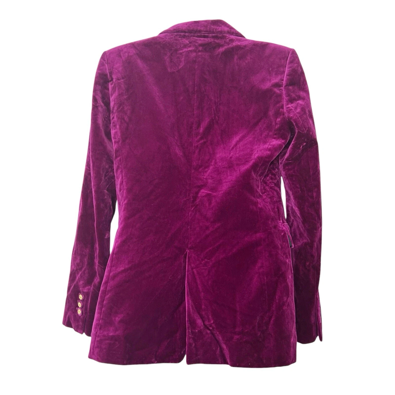 burton magenta velvet gold button preppy barbie jacket