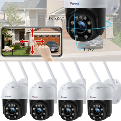 4PCS WIFI IP CAMERA 1080P Outdoor FUNK WLAN NETZWERK AUßEN IR ÜBERWACHUNGSKAMERA