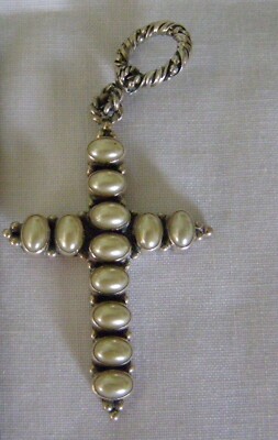 Wigwam Traders Mabe Mother-of-Pearl Cross Pendant: #K2321