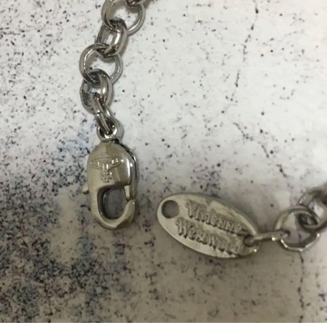 Vivienne Westwood Necklace Small Orb Silver x Red w Vivienne Westwood Necklace Small Orb Silver x Red w