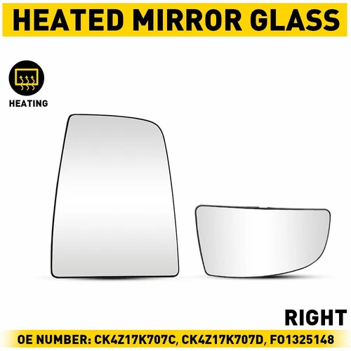 Mirror Glass Upper&Lower Passenger Side Right RH for Ford Transit Van 150 350 HD