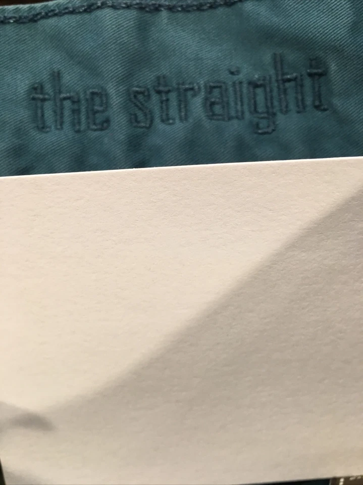 7 For All Mankind Size 32 The Straight Teal 5 Pocket 100% Cotton Pants - Image 4 of 4