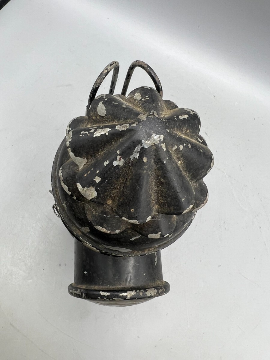 Vintage Black Metal Boat Signal Lantern - SEE Video for