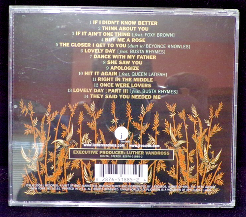 2003 J Records Features LUTHER VANDROSS - Dance With My Father CD - 11 Songs - Picture 4 of 4