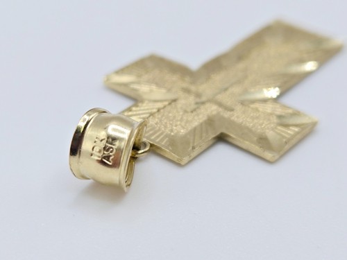 10K Gelbgold* Kreuz mit dem Padre Nuestro Diamantschliff Anhänger/Charm - Bild 4 von 7