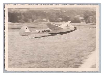 Segelflugzeug D-9038 Flugzeug Flugplatz - Altes Foto