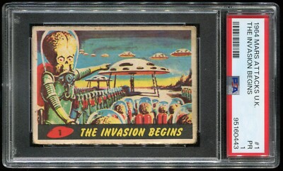 1964 Mars Attacks U.K. #1 The Invasion Begins PSA 1 RARE