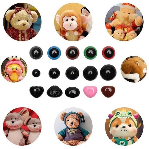 560 Pcs Plastic Safety Eyes and Noses with Washers, Colorful Craft Doll Eyes - Picture 13 of 13
