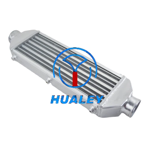 Универсальная алюминиевая трубка промежуточного охладителя 2,6 дюйма 24,6 дюйма x 7,5 дюйма x 2,8 дюйма с передним креплением FMIC - Изображение 3 из 4