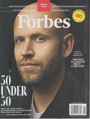 Forbes December 2021/January 2022 Daniel Ek 30 Under 30 (Magazine: Finance, Busi