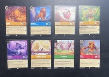 Disney LORCANA Chapter 1   Lion King Lot of 8 Simba, Scar, Stampede, Mufasa
