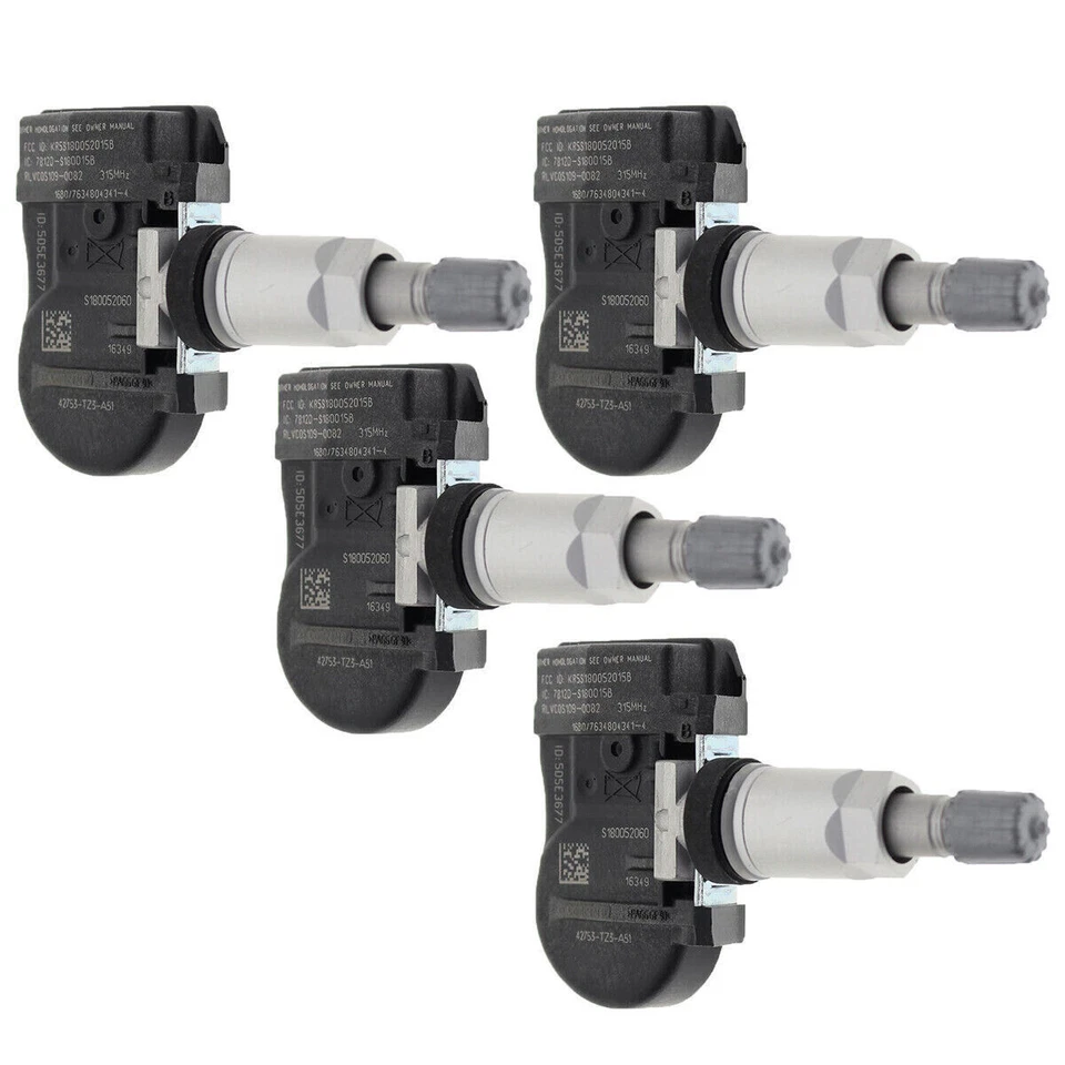 4 шт датчика давления в шинах для Acura ILX TLX MDX RDX TPMS 42753-TX4-A51 315 МГц - Изображение 4 из 4