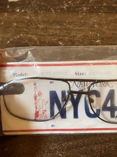 Vintage NOS New York NYC4U Glasses 11th Ave 54-14-140 Brown - Picture 3 of 5