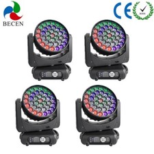 4pcs 37x15W RGBW 4in1 LED Zoom Wash Moving Head Light Wedding Concert Theater