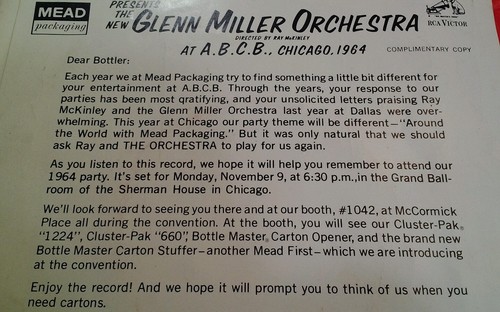 New Glenn Miller Orchestra 45 Record Chicago 1964 Mead Pkg RARE VHTF Live Party - Picture 3 of 10