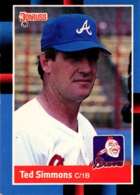 1988 Donruss Baseball Ted Lyle Simmons No. 560 Atlanta Braves