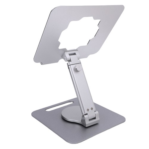 Silver Aluminum Alloy Tablet Stand Rotating Foldable Adjustable Desktop IS - Zdjęcie 8 z 12