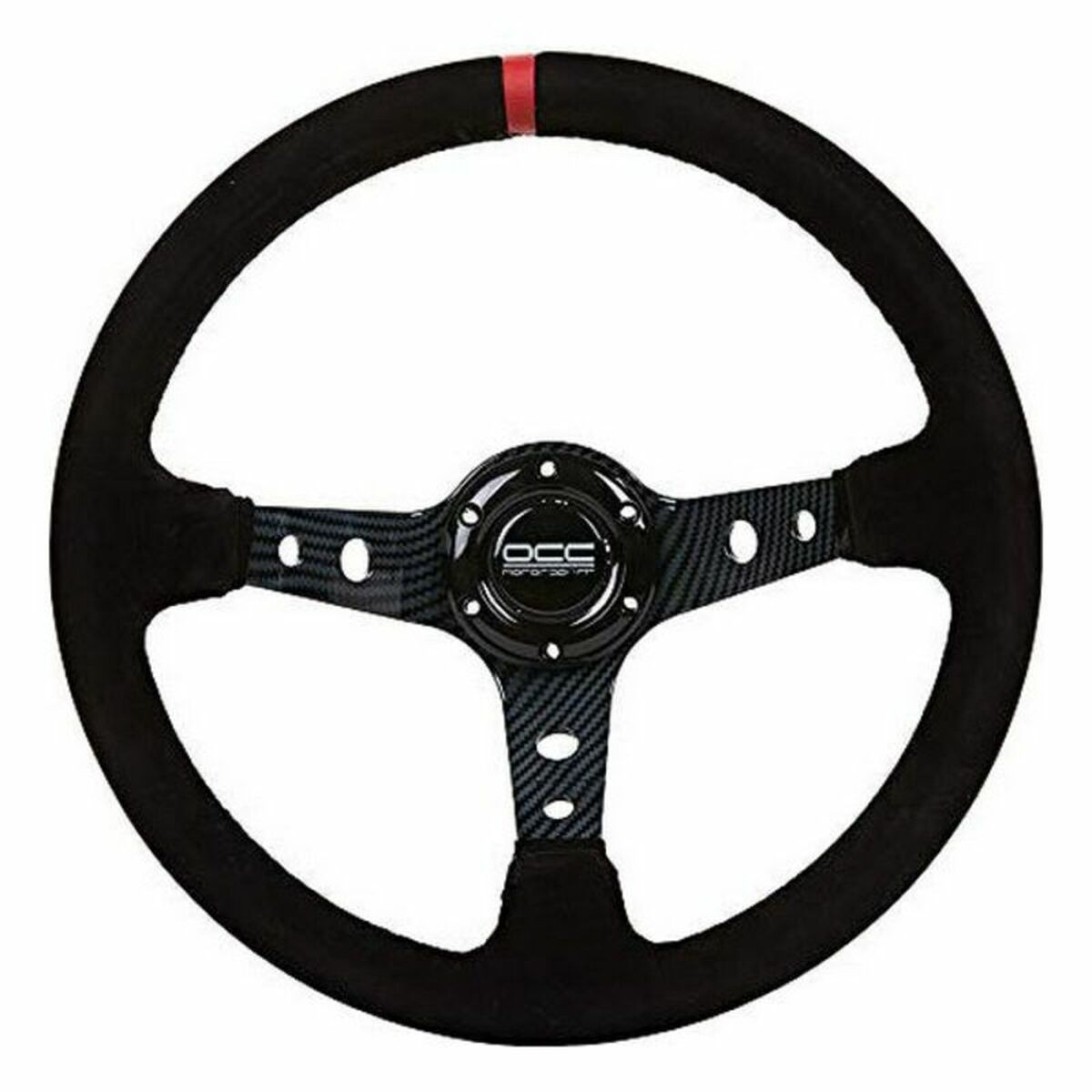 Volante Racing OCC Motorsport Nero Rosso 35cm | Grip Sportivo Professionale