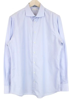 Suitsupply Hommes Chemise 44/17 1/2 Xs Habillé Manches Longues Bleu Coton Pur - Photo 1/4
