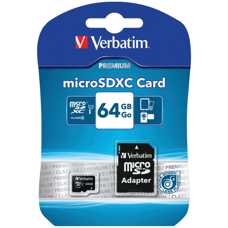 VERBATIM® 64-GB Class 10, UHS-1 V10 U1 Premium microSDXC Memory Card with... - Image 3 of 3
