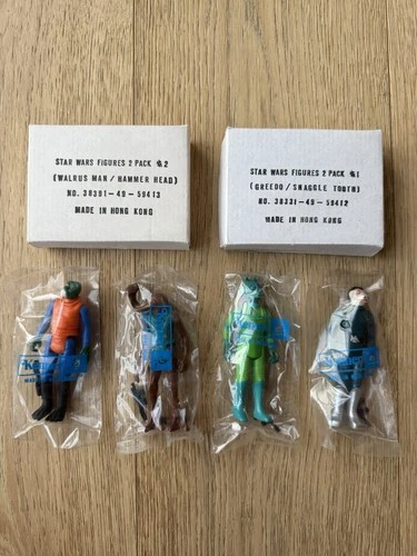 Vintage Kenner Star Wars SEARS Cantina SEALED Baggie SET Blue Snaggletooth w/BOX