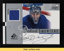 2001 SP Game Used Edition Inked Sweaters /100 Curtis Joseph #IS-CJ Auto READ 0c3