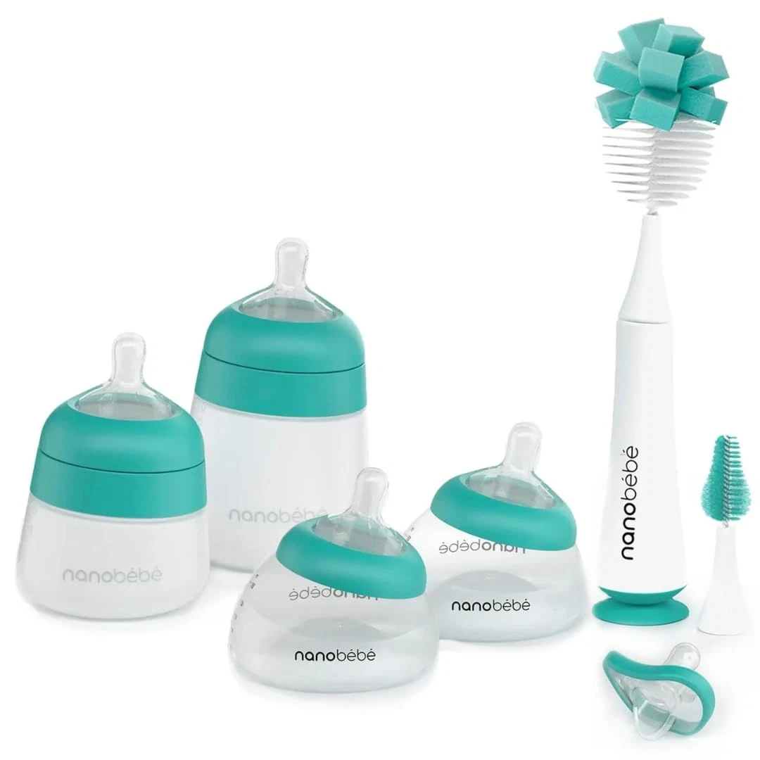 Set de Biberones Anti-Cólicos Regalo con Biberones de Silicona para Bebé