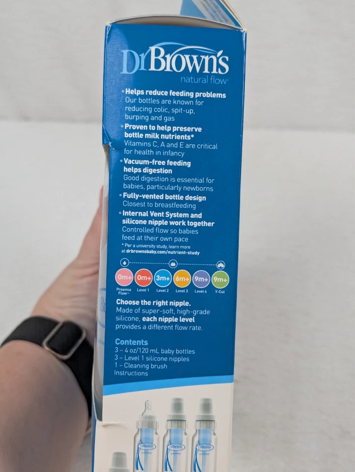 Dr. Brown's - Biberones - 4 OZ - Paquete de 3 - Flujo natural Foto 4 de 4