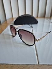 Italia Independent 000B 009 Aviator Mate Gold Frame Brown Sunglasses 57/14/130