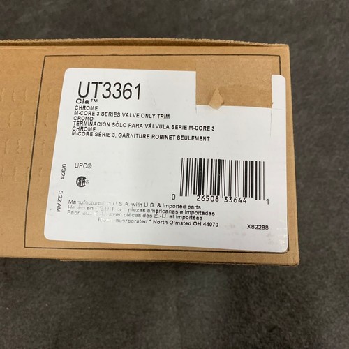 Moen UT3361 Cia M-Core 3-Serie 1-Griff Duschventil Wasserhahn Trim Kit, Chrom - Bild 1 von 12