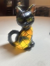 Art Colored Cat Table Lamp Led Lamp Resin Tabletop Night Light Fun Gift