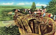 Chattanooga Tennessee Rock City Gardens Lover's Leap Vintage Postcard