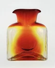 Blenko Glass Handmade Glass 384 Water Bottle in Tangerine