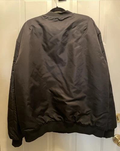 ASSTseries Japan Nike MA-1 Black Full Zip Bomber Jacket Men 6XL image 3