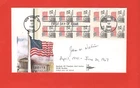 James M. Williams USAAF Fighter ACE WW 2 SIGNED US Flag First Day Cover 1983