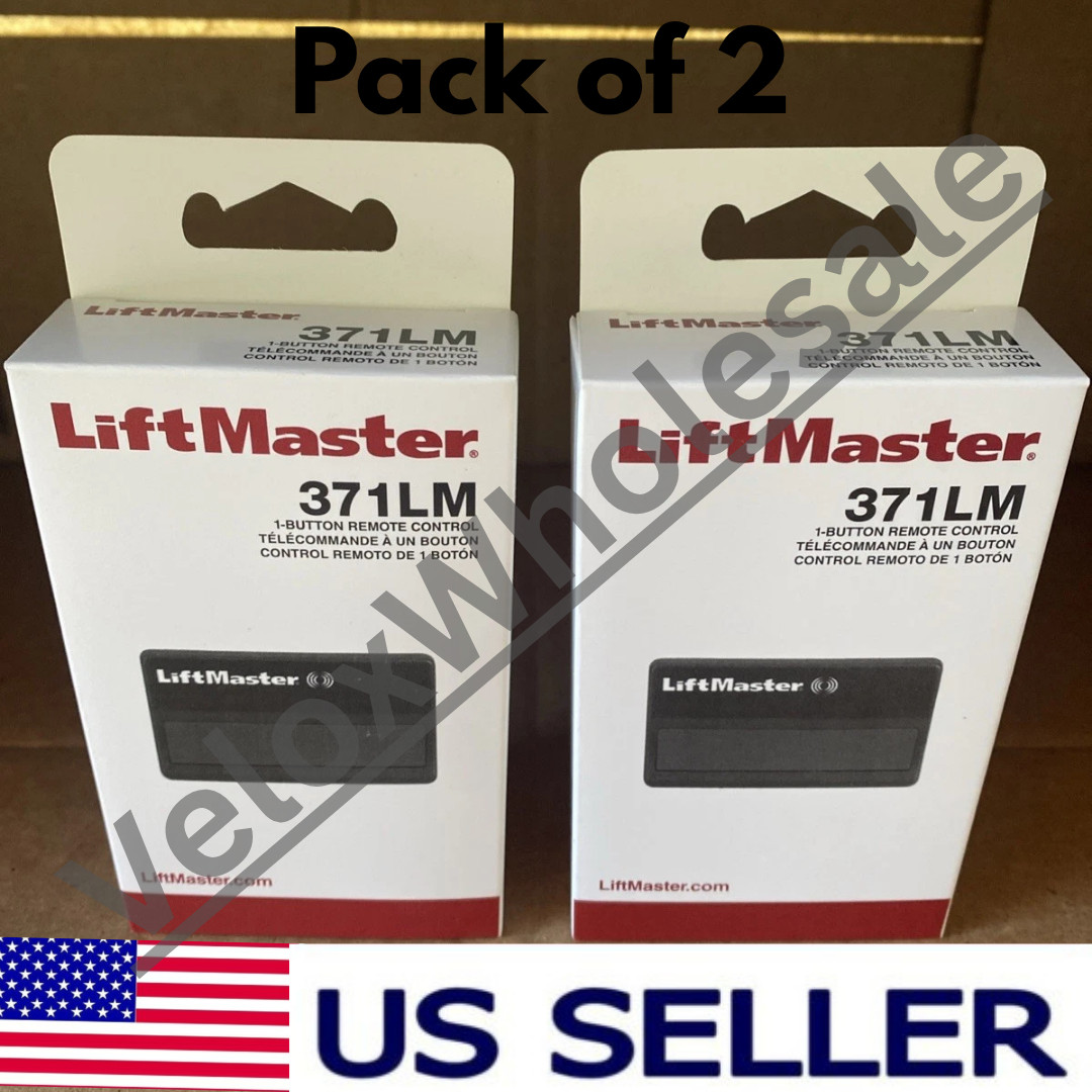2-Pack LiftMaster 371LM Garage Door Opener Remote - Black Free Shipping